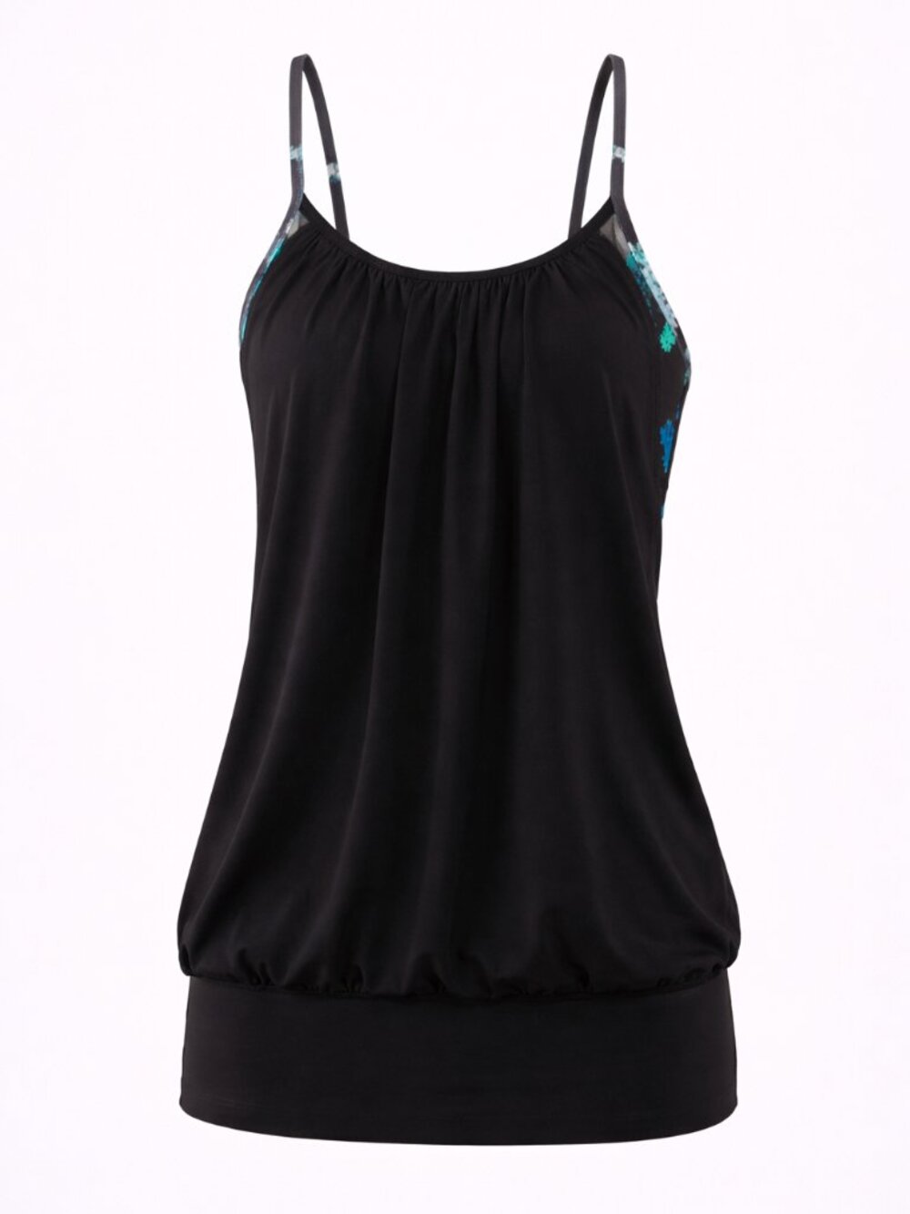 🍋 2/30 Lululemon No Limits Tank Black Petal Pop Multi